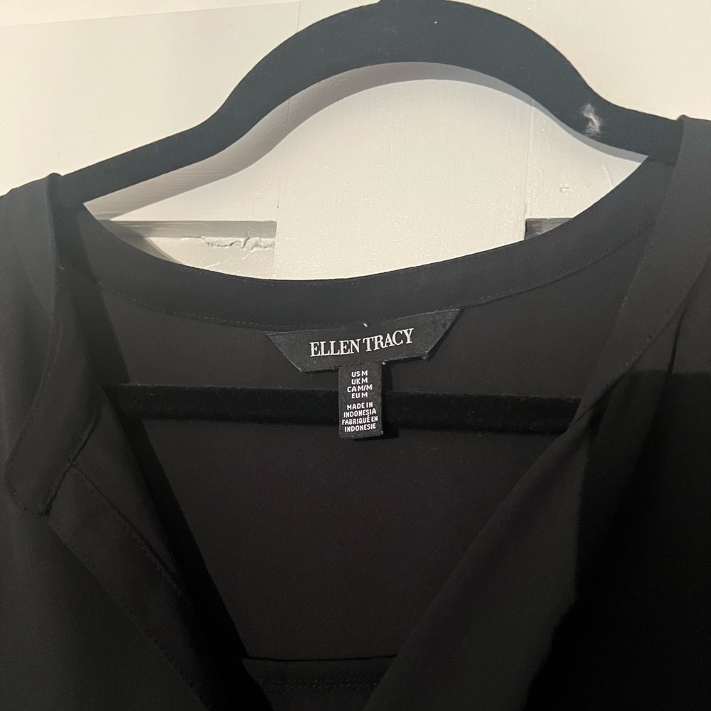 Ellen Tracy black blouse